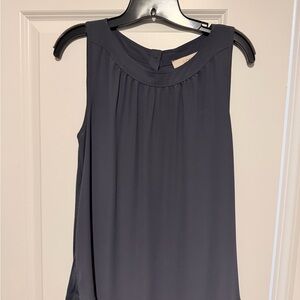 LOFT Sleeveless Navy Blue Shell Top